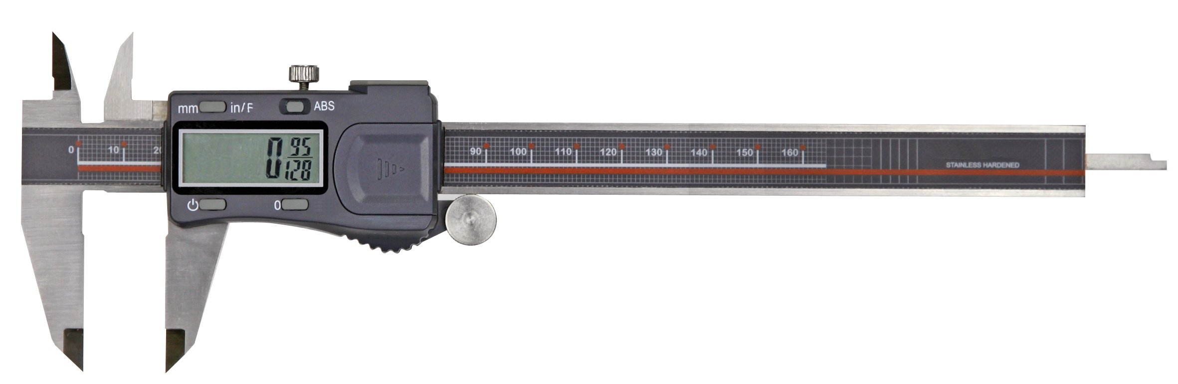 Digitaler Messschieber 200 x 0,01 mm DIN 862 mm u. Bruchanzeige RB6 mit Kalibrierschein