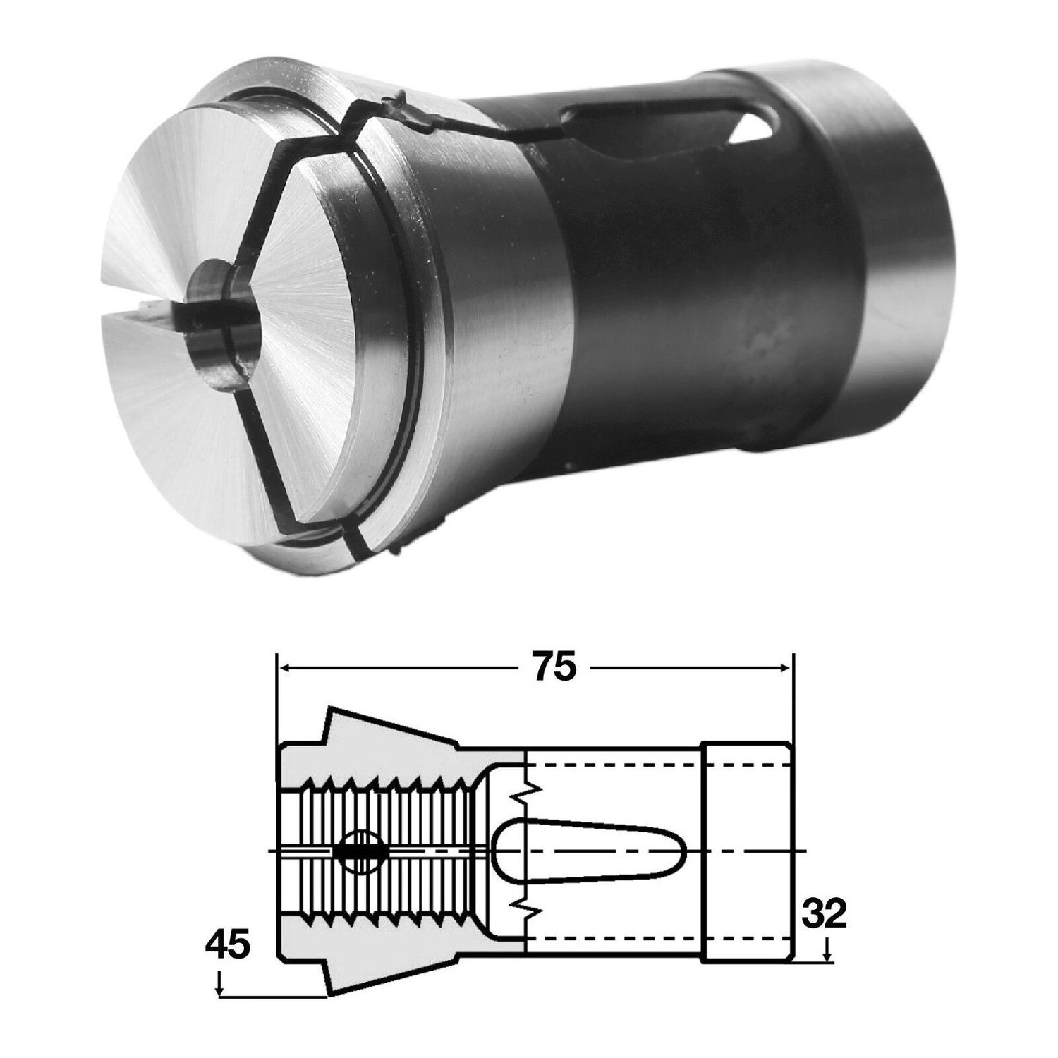 Druck-Spannzange 161E / F32 - Ø 10,0 mm