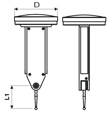 Fühlhebelmessgerät / Feintaster 0,8 x 0,01 mm Vertikal