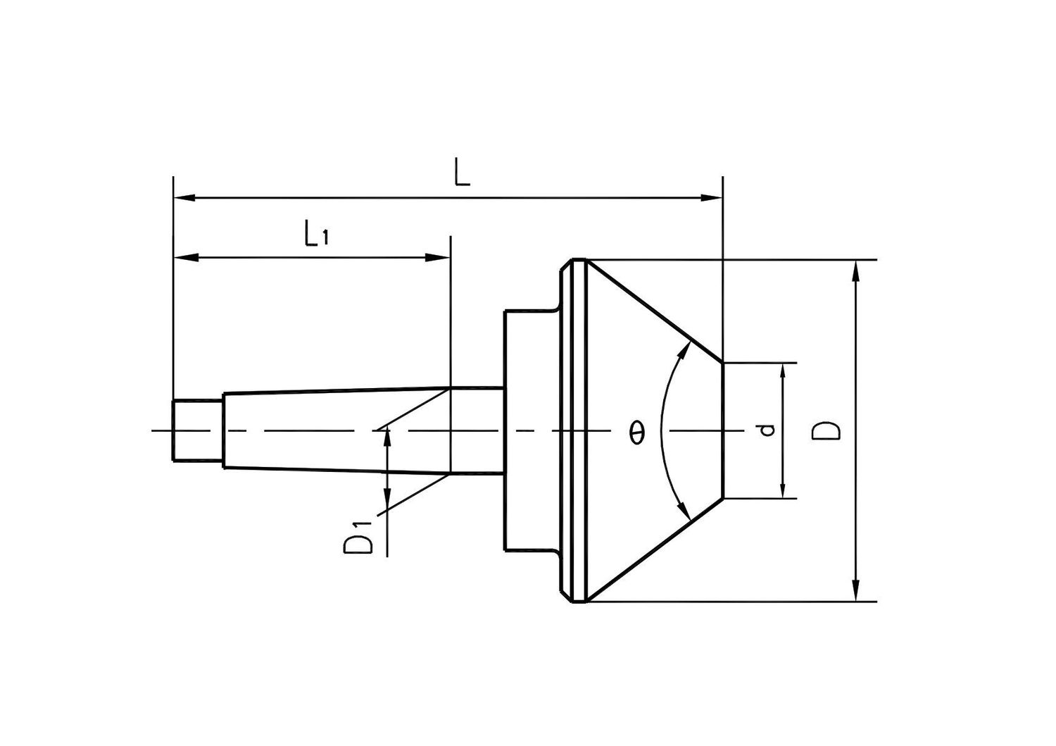 Mitlaufender Zentrierkegel Ø 200 / 40 mm | 75° | MK5