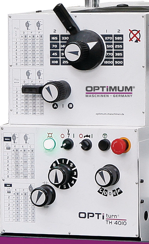 OPTIMUM Drehmaschine TH 4010 D mit Positionsanzeige