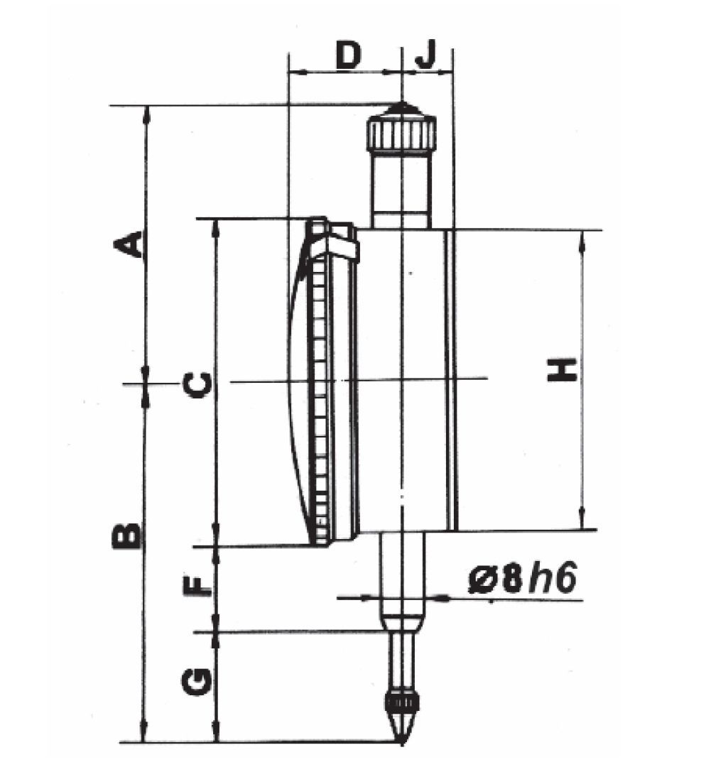 Präzisions Messuhr 0-10 mm x 0,01 mm DIN 878 mit Stoßschutz