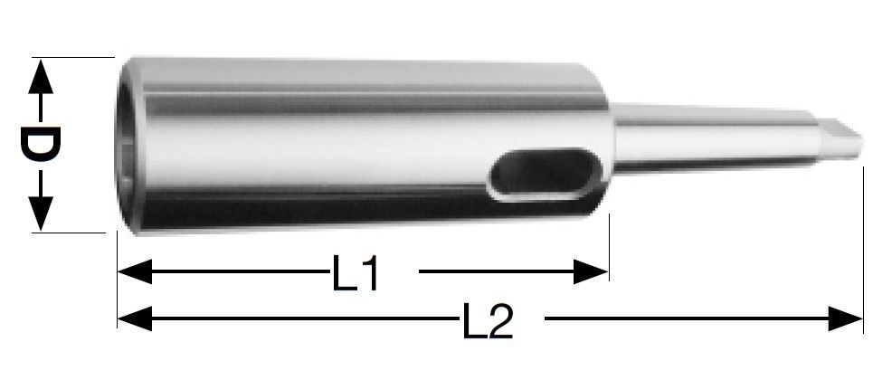 Verlängerungshülse - MK1 / MK1 - 200 mm