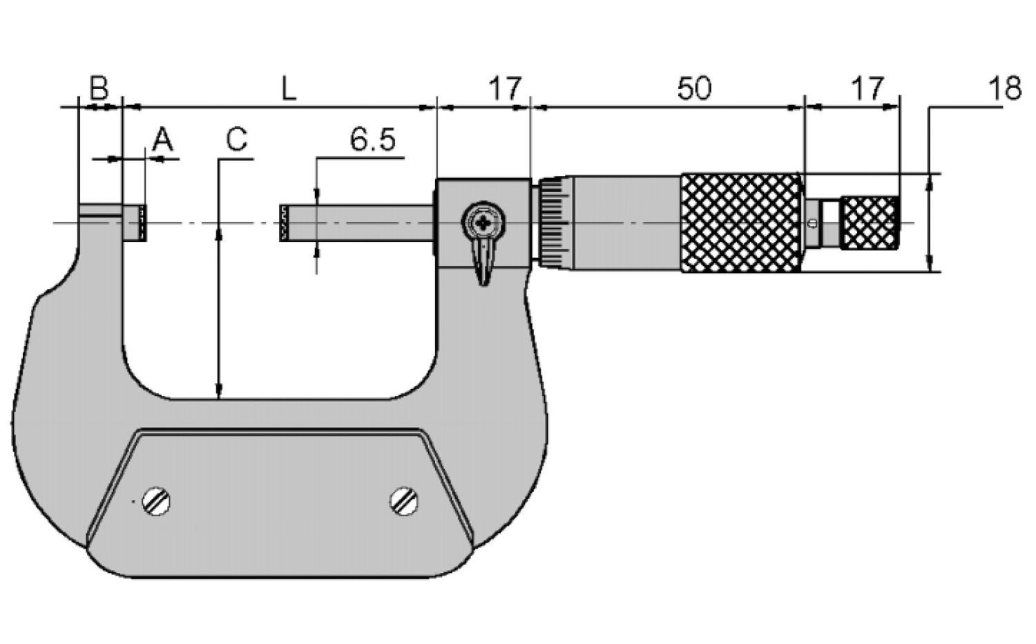 Bügelmessschraube 0-25 mm | DIN 863 Antimagnetisch