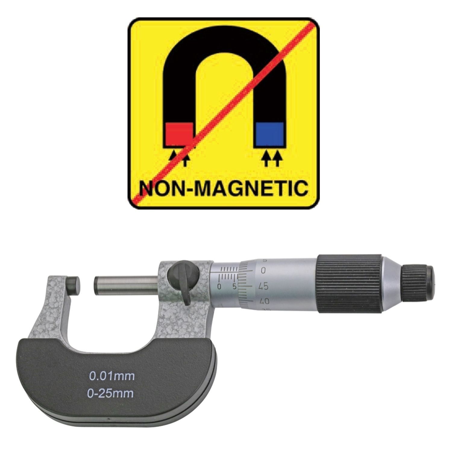 Bügelmessschraube 25-50 mm | DIN 863 Antimagnetisch
