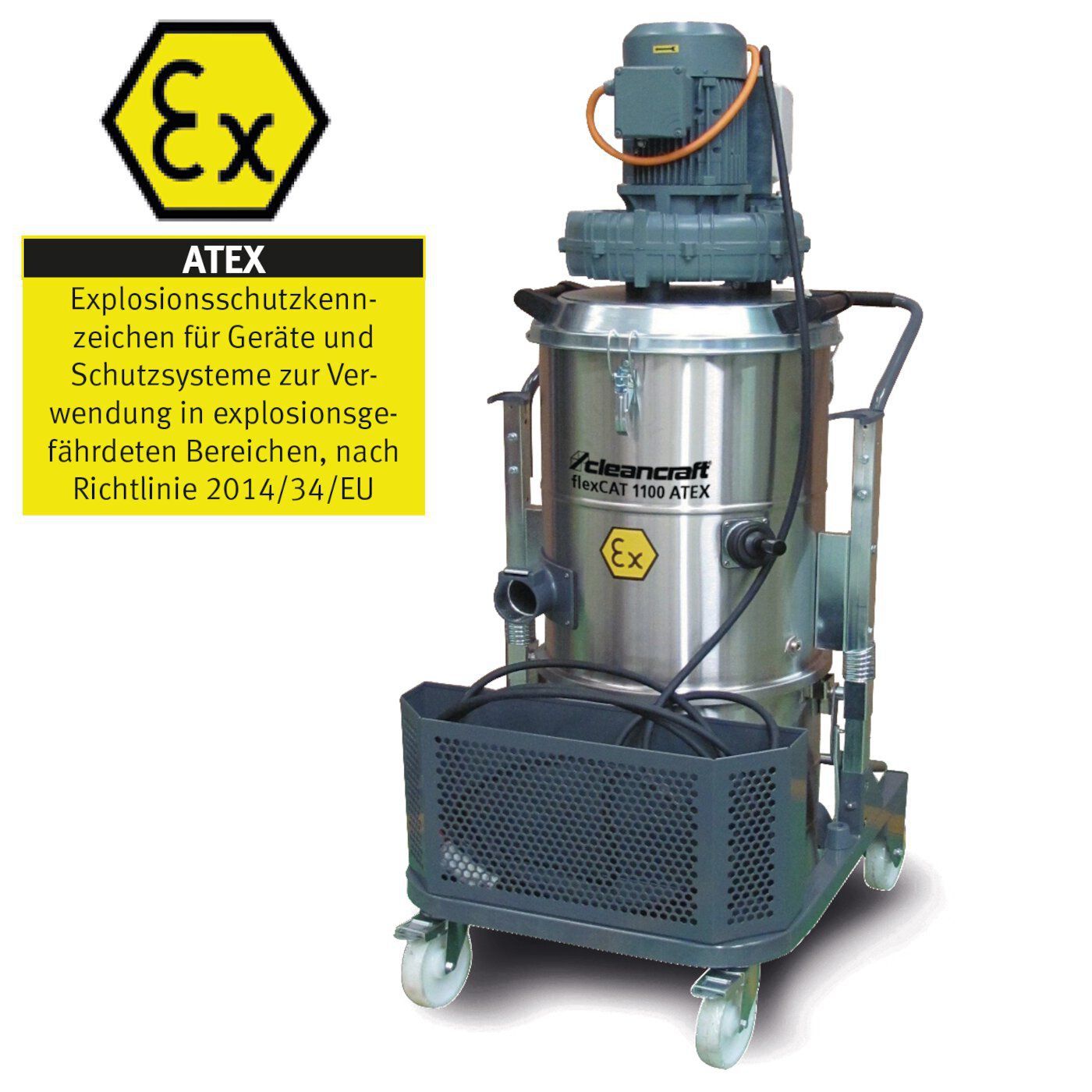 Cleancraft Industriesauger flexCAT 1100 ATEX für staubexplosionsgefährdete Bereiche