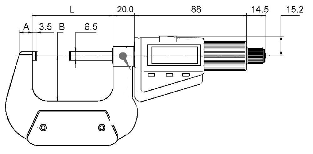 Digitale Bügelmessschraube 125-150 mm RB6 Friktion