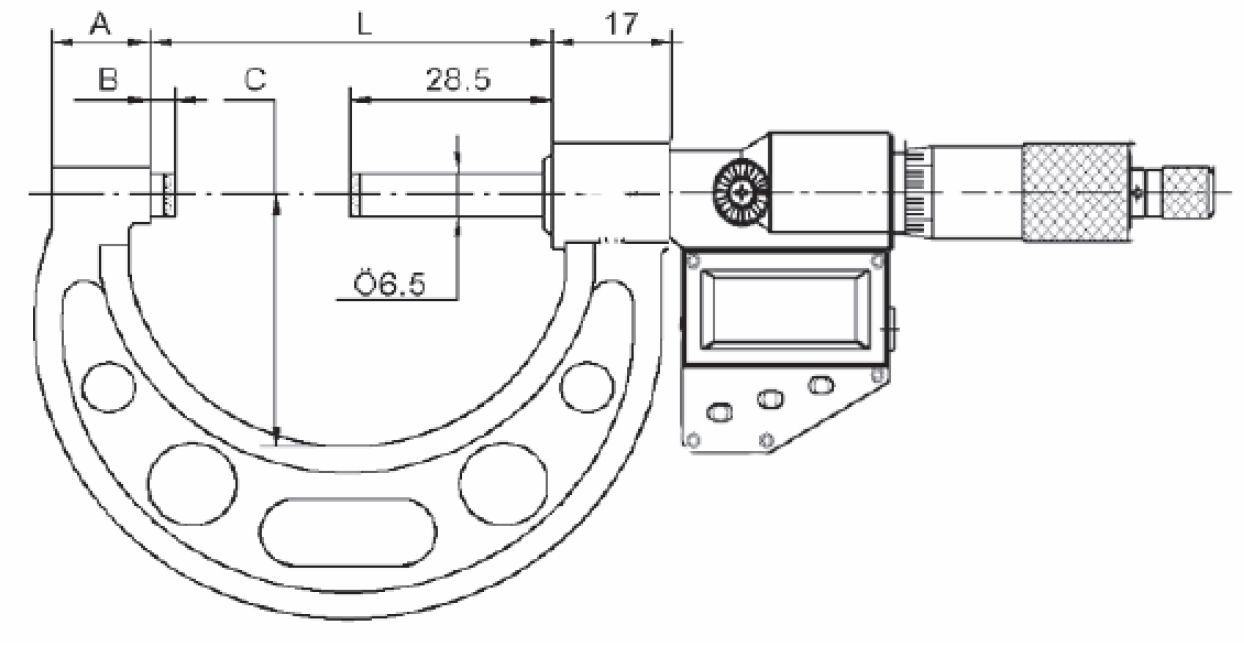 Digitale Bügelmessschraube DIN 863 | 100-125 mm