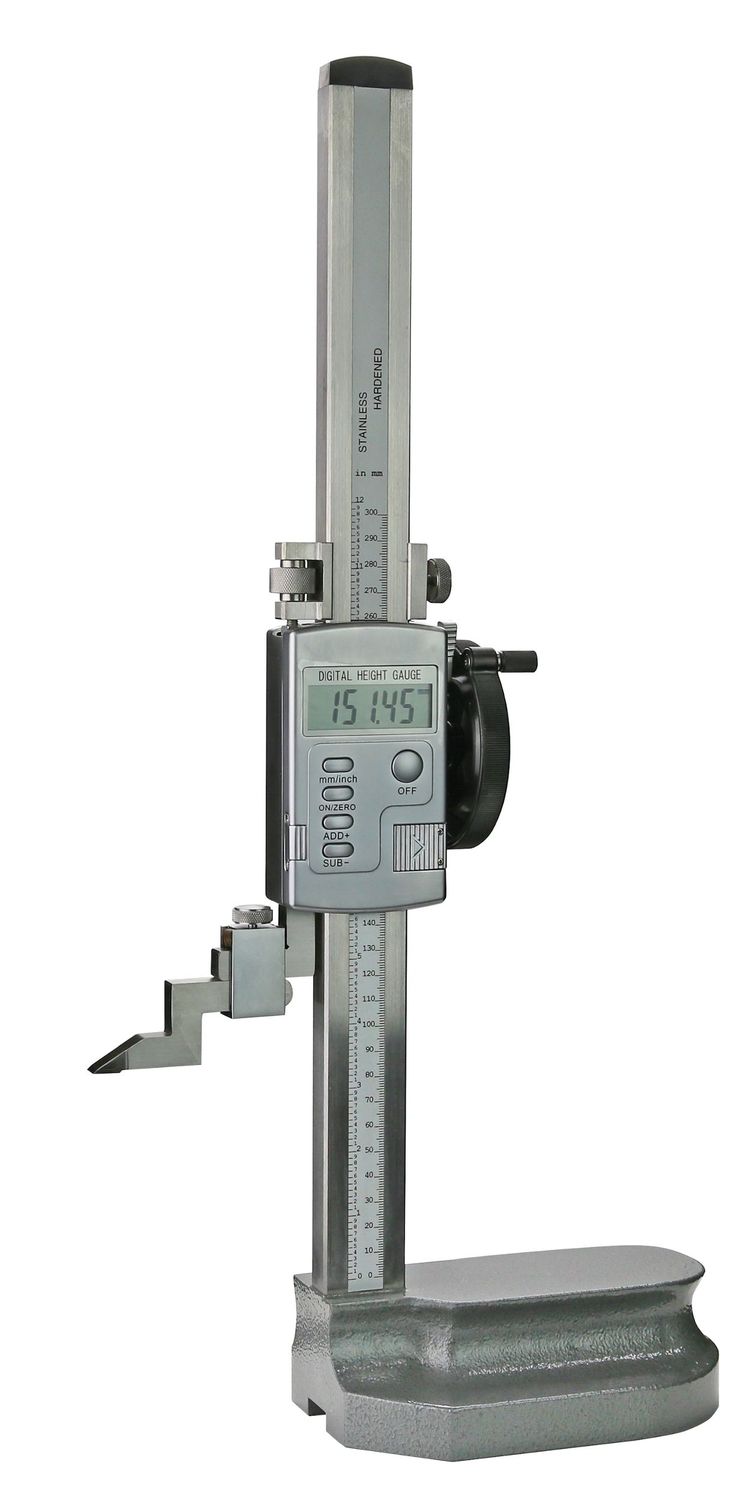 Digitales Höhenmessgerät u. Anreissgerät 0-300 mm | 0,01 mm mit Stellrad
