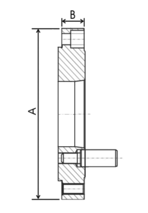 Flansch für Drehfutter Ø 125 mm mit radialer Feineinstellung - DIN 55029-3