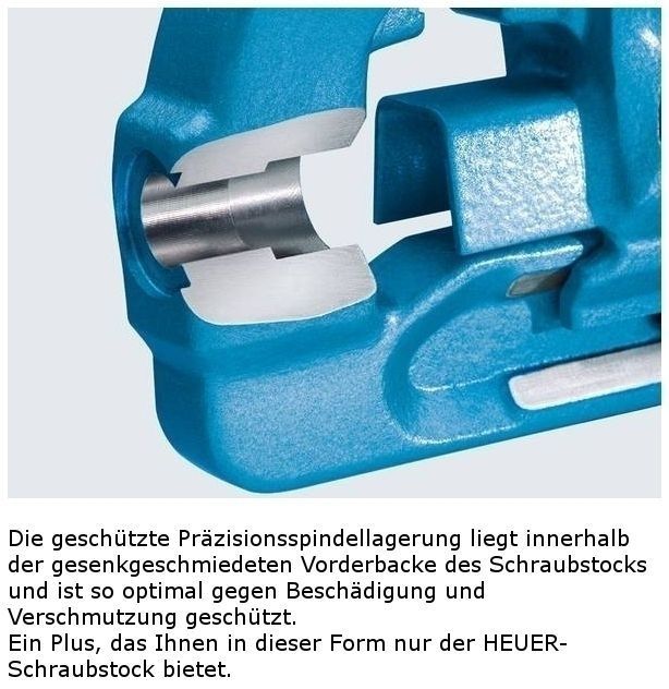 HEUER Werkbankschraubstock 101 | Backenbreite 120 mm mit Wendebacken