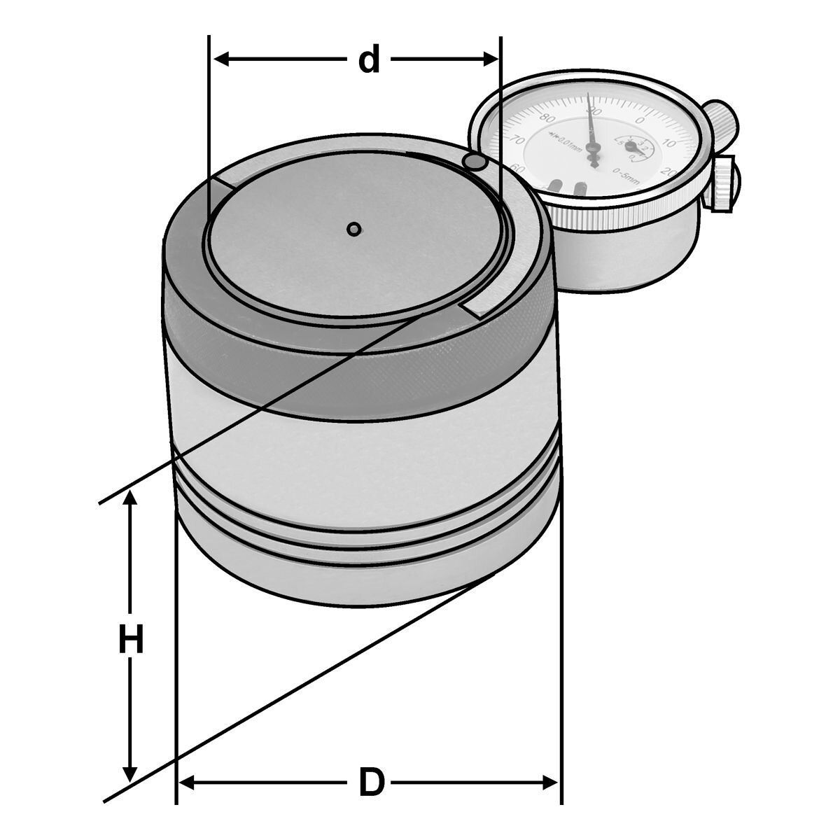 Höheneinstellgerät / Z-Achsen-Einstellgerät 0,01 mm mit Messuhr