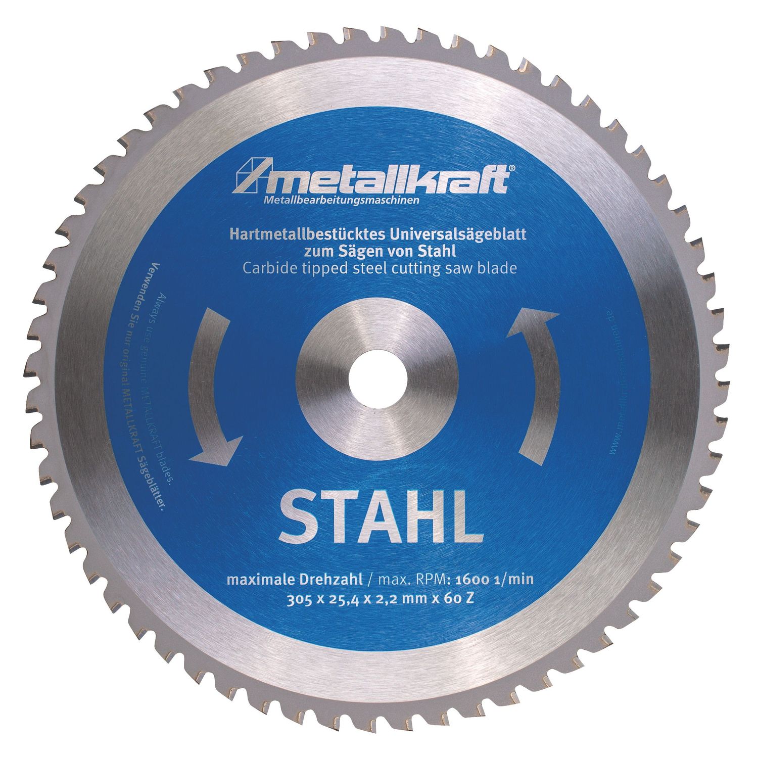 HM Metall-Kreissägeblatt Ø 305 / 25,4 x 2,4 mm | Z60 - Stahl
