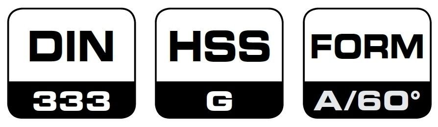 HSS-G Zentrierbohrer-Satz Ø 1,0-5,0 mm DIN 333 Form A / 14-tlg.