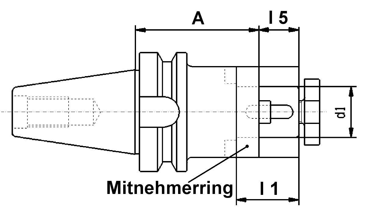 Kombi-Fräseraufsteckdorn MAS BT30 | Ø 16 mm