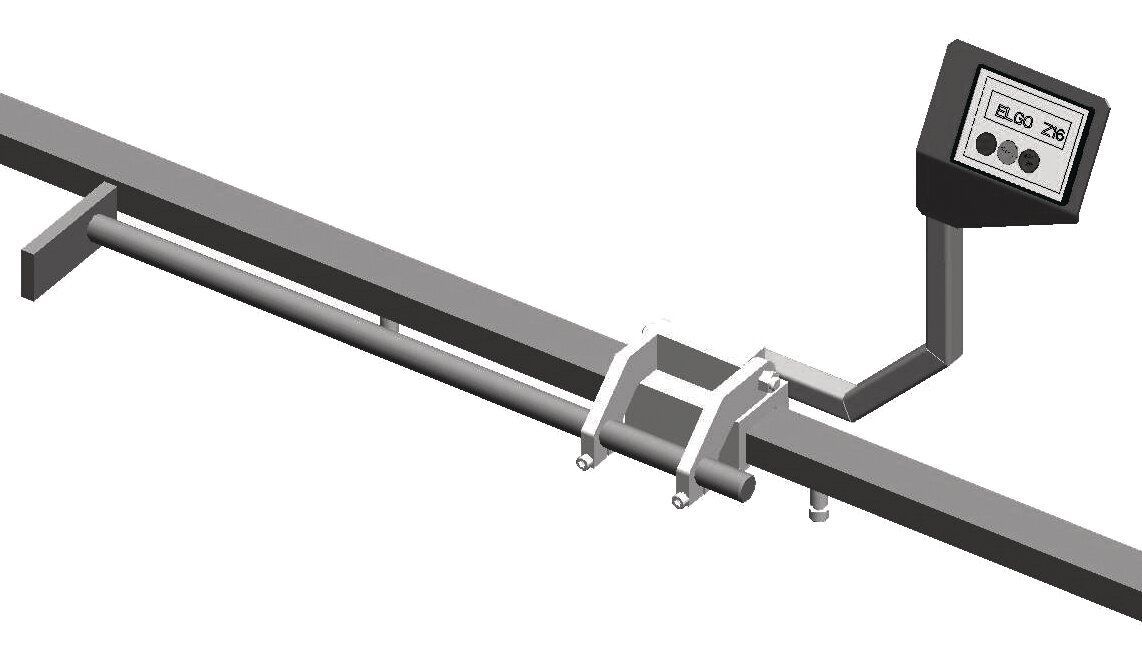 Metallkraft Klapp-Anschlag 3 m mit digitalem Messsystem für Rollenbahnen BMBS