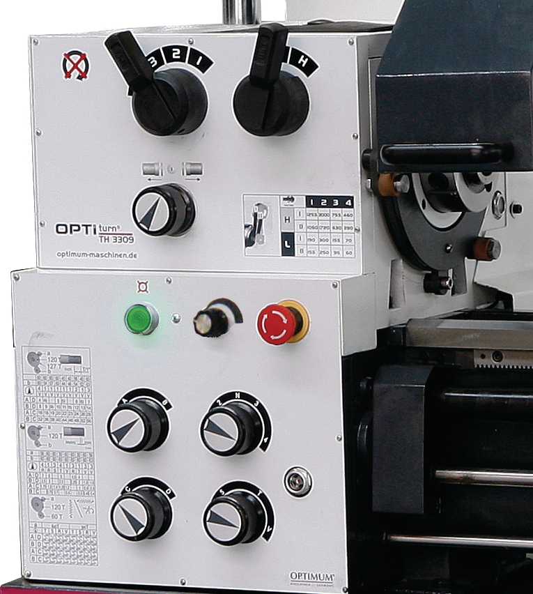 OPTIMUM Drehmaschine TH 3309 V - Vario mit Positionsanzeige