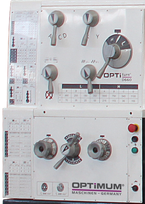 OPTIMUM Drehmaschine TH 6620 D mit Positionsanzeige