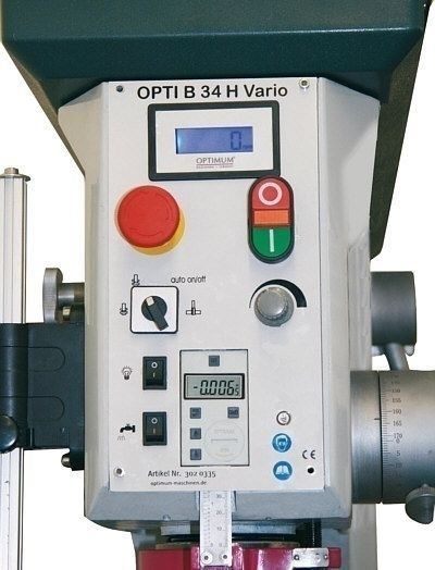 OPTIMUM Säulenbohrmaschine B 34 H | SET mit Schraubstock
