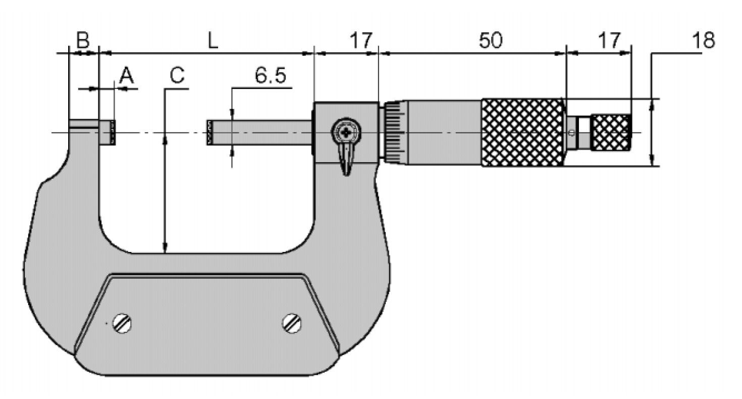Präzisions Bügelmessschraube 25-50 mm | DIN 863