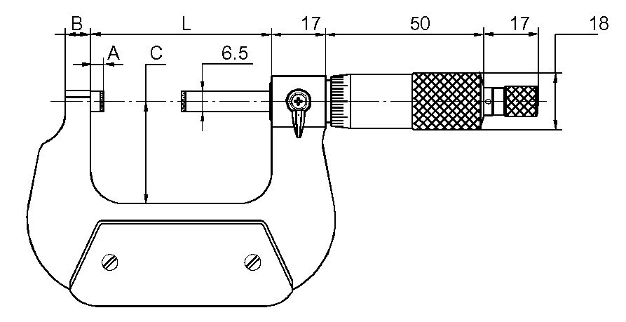 Präzisions Bügelmessschrauben DIN 863 |  0 - 100 mm / SATZ