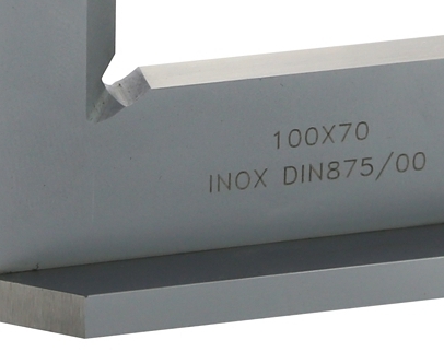 Präzisions-Haarwinkel 100 x 70 mm mit Anschlag - DIN 875/00 | INOX