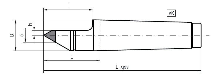 Präzisions-Zentrierspitze nach DIN 806 HE - MK4