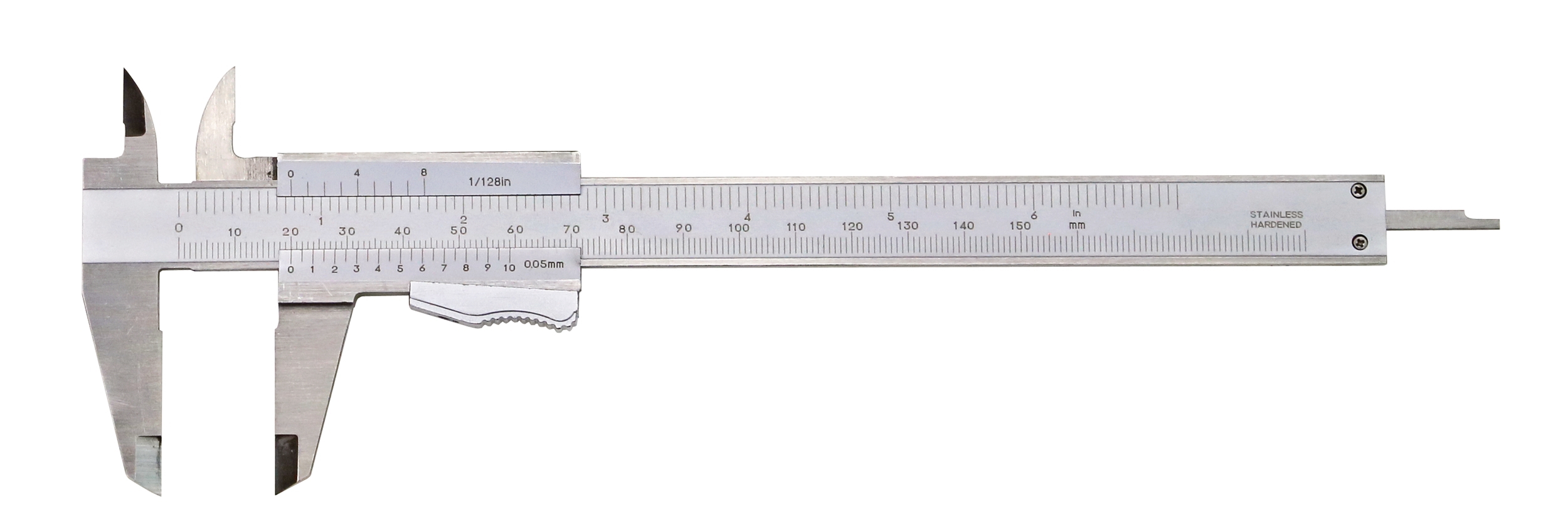 Taschen-Messschieber 150 x 0,05 mm DIN 862 INOX Momentfeststellung mit Kalibrierschein
